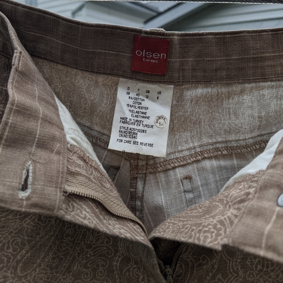 Olsen Mixed Stripe/Paisley Print Jeans - Picture 4 of 7